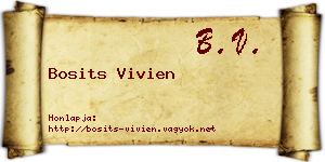 Bosits Vivien névjegykártya